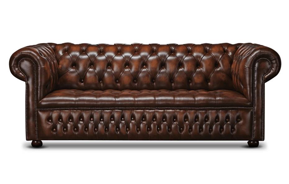 Watson Leather 3 Seater Chesterfield Sofa | Arnie