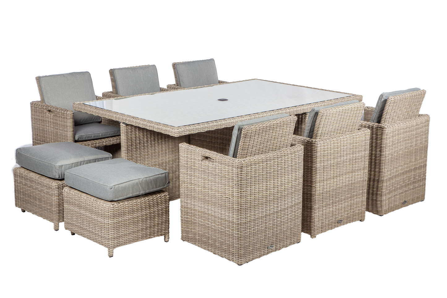 Rattan Wentworth 10 Seater Cube Set | AMIR | WEN10CUB-WS