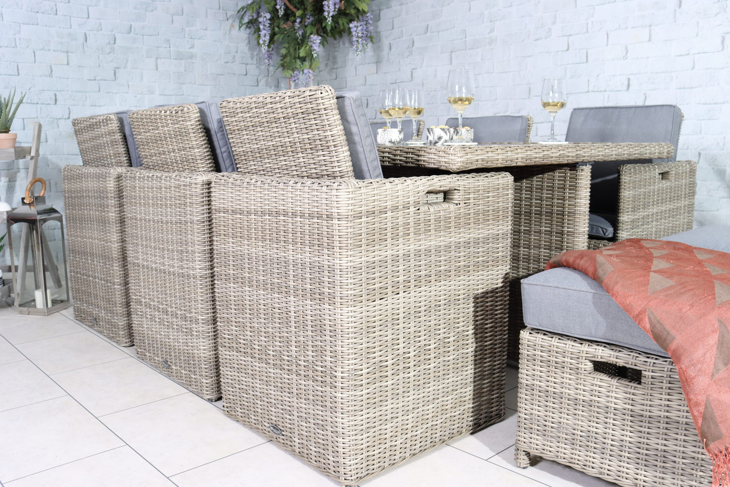Rattan Wentworth 10 Seater Cube Set | AMIR | WEN10CUB-WS