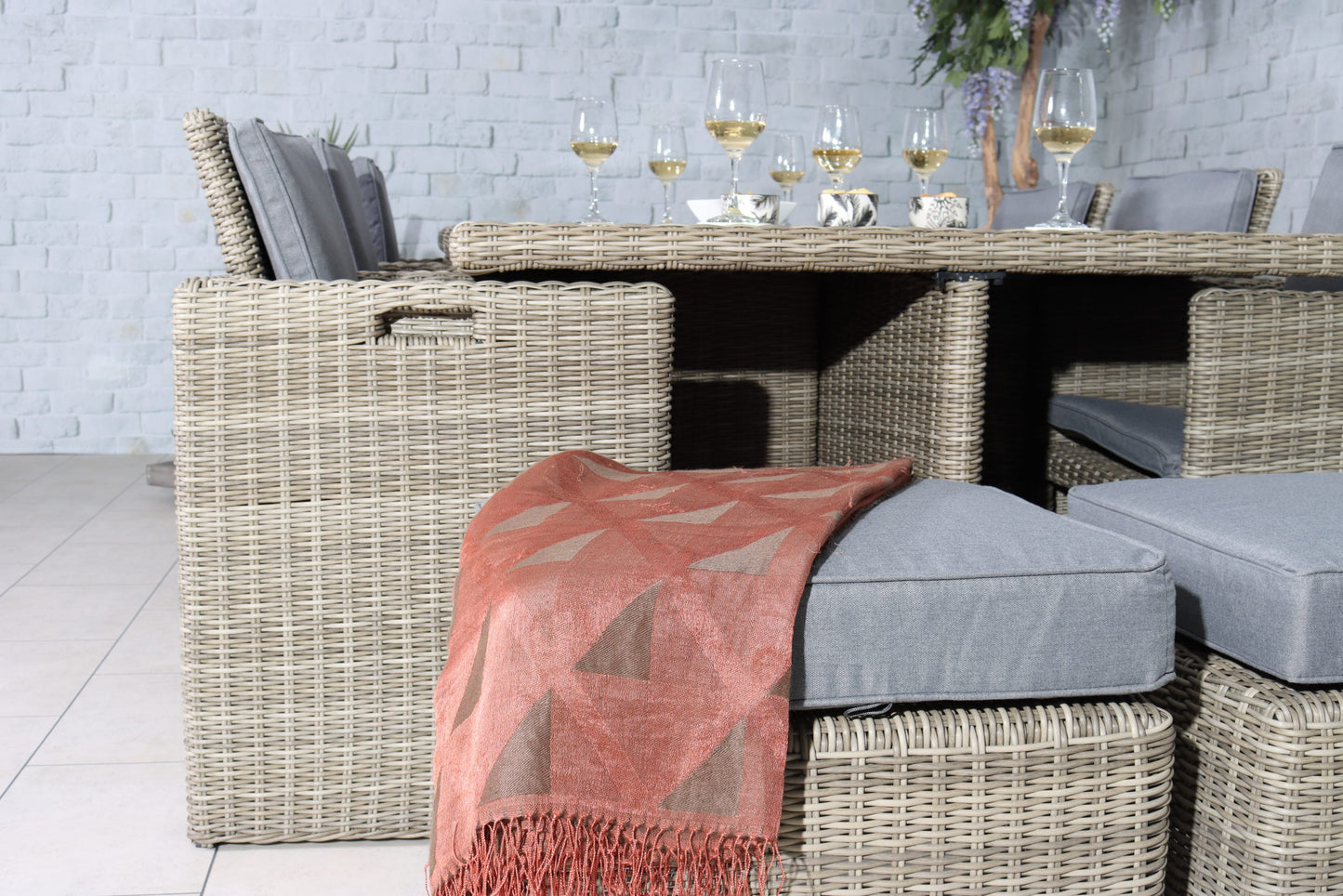 Rattan Wentworth 10 Seater Cube Set | AMIR | WEN10CUB-WS