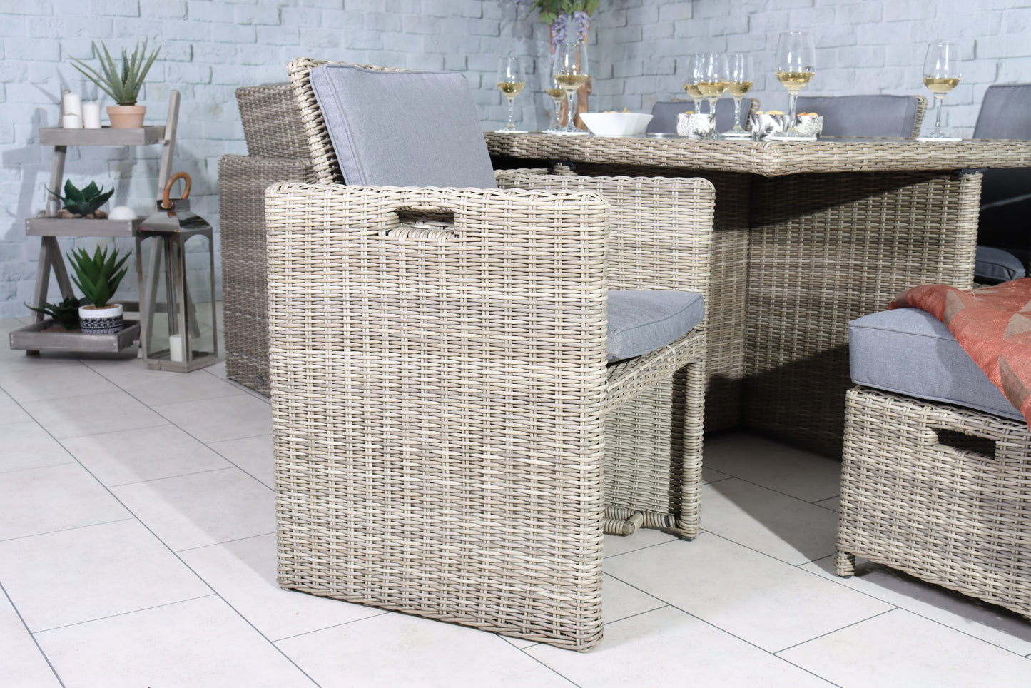 Rattan Wentworth 10 Seater Cube Set | AMIR | WEN10CUB-WS
