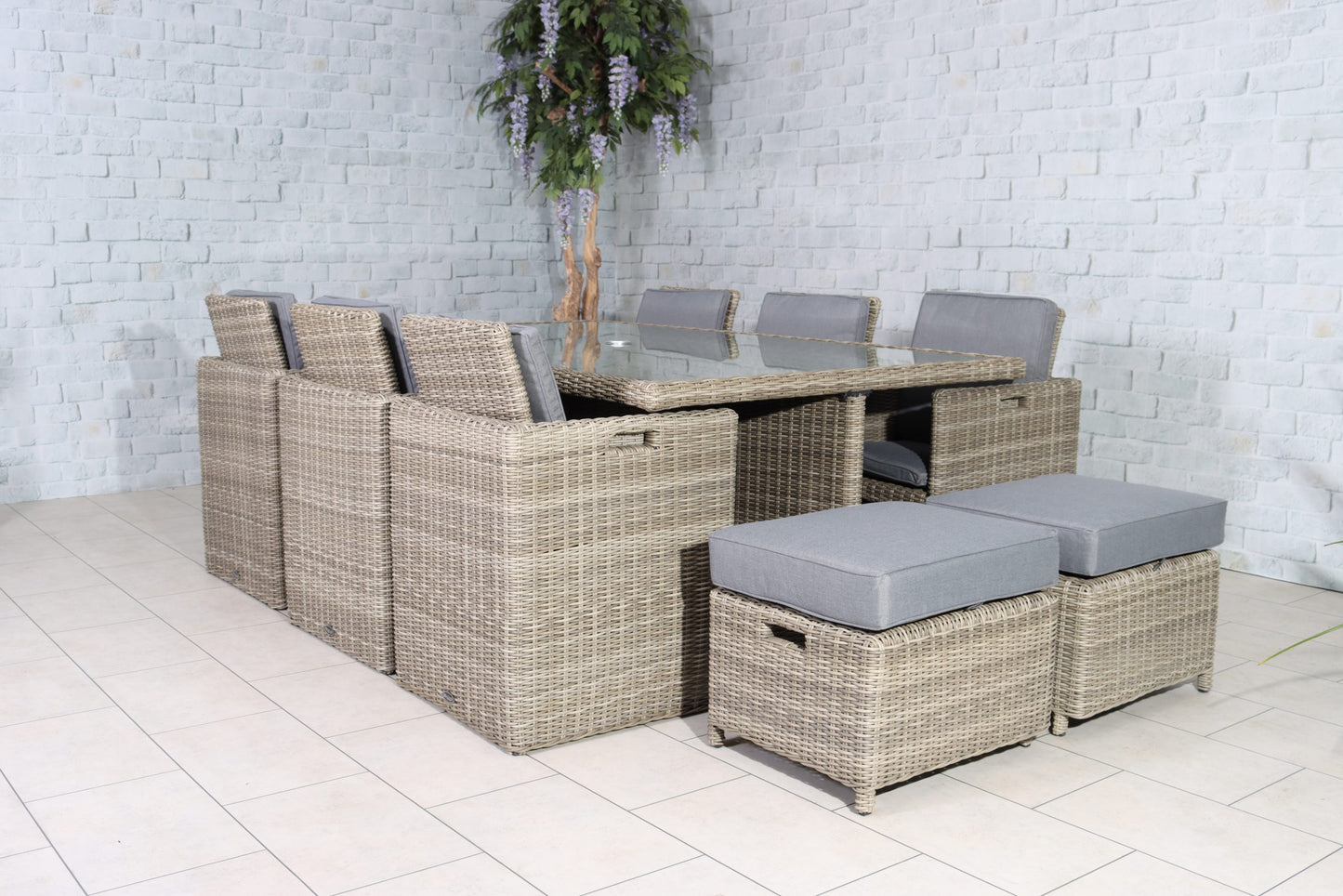 Rattan Wentworth 10 Seater Cube Set | AMIR | WEN10CUB-WS