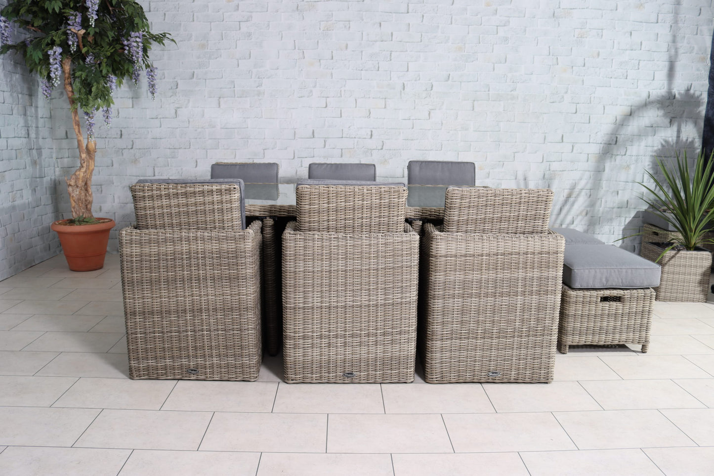Rattan Wentworth 10 Seater Cube Set | AMIR | WEN10CUB-WS