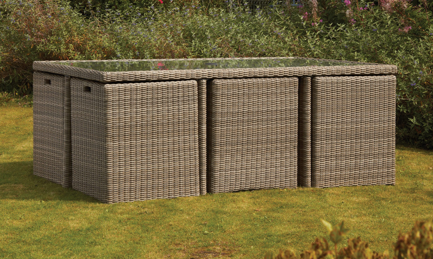 Rattan Wentworth 10 Seater Cube Set | AMIR | WEN10CUB-WS