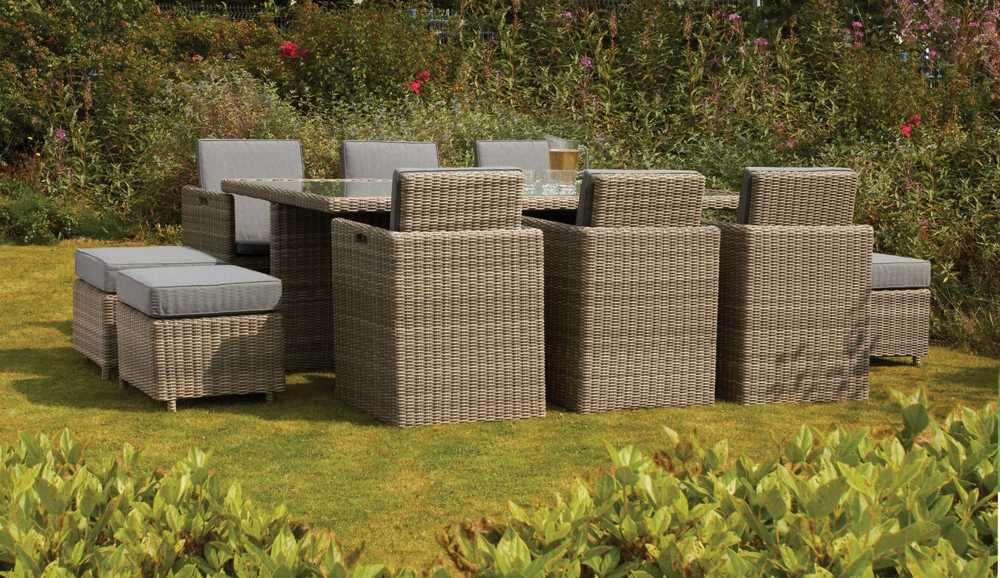 Rattan Wentworth 10 Seater Cube Set | AMIR | WEN10CUB-WS