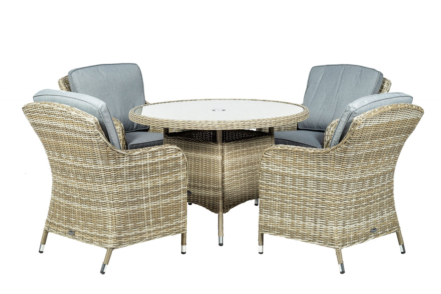 Rattan Wentworth Imperial 4 Seater Dining Set | AMIR | WEN110IMP-WS