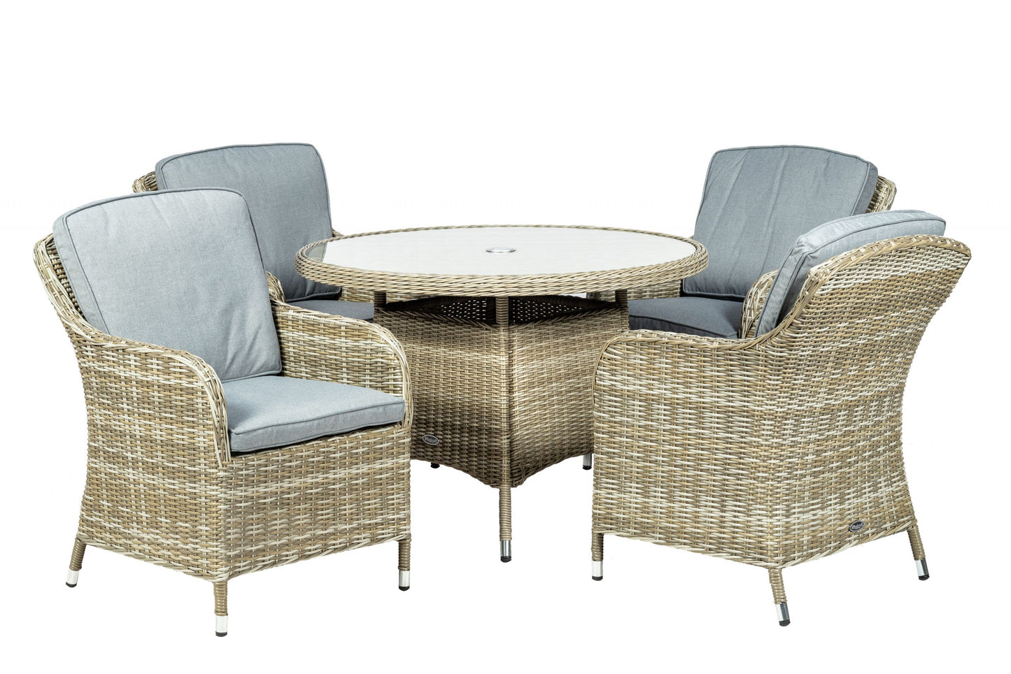 Rattan Wentworth Imperial 4 Seater Dining Set | AMIR | WEN110IMP-WS