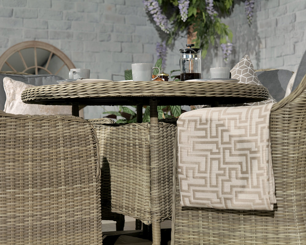 Rattan Wentworth Imperial 4 Seater Dining Set | AMIR | WEN110IMP-WS
