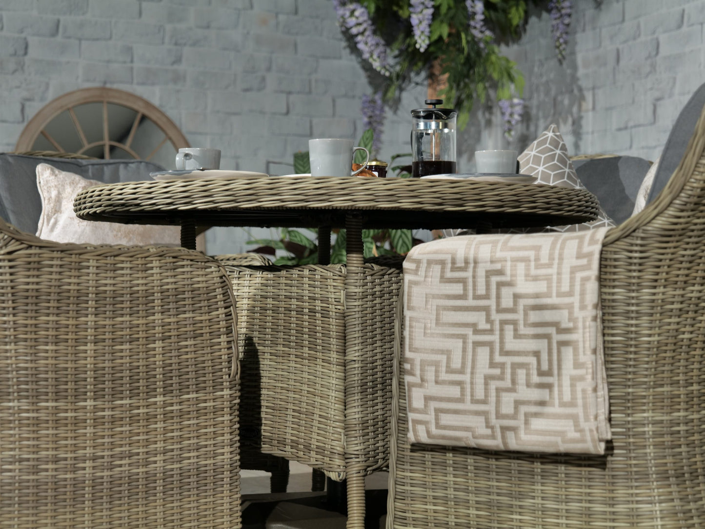 Rattan Wentworth Imperial 4 Seater Dining Set | AMIR | WEN110IMP-WS