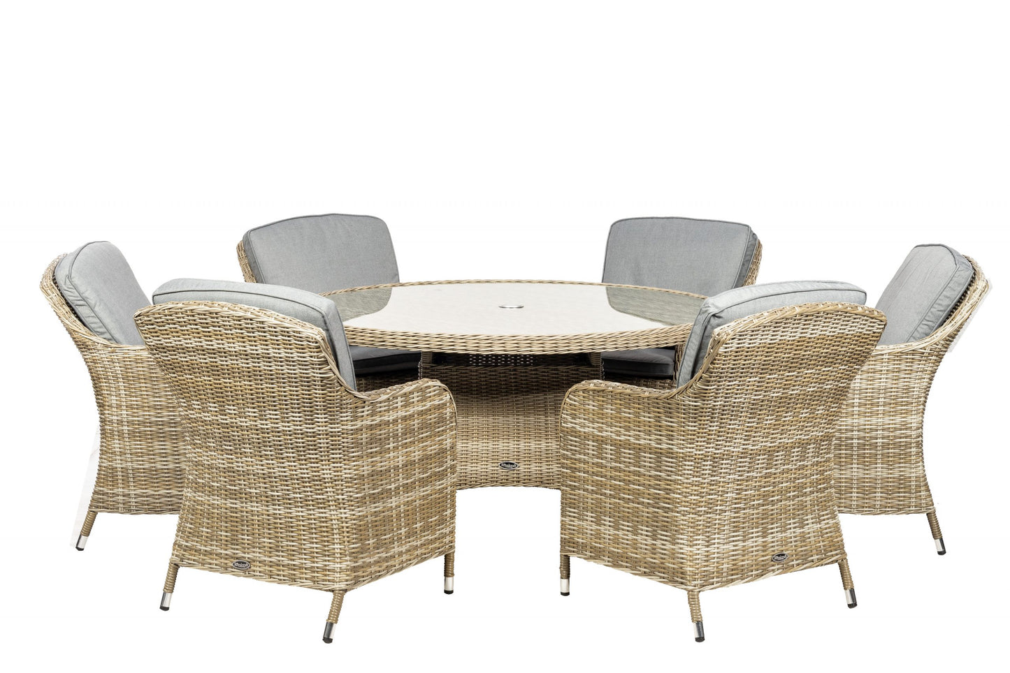 Rattan Wentworth Imperial 6 Seater Dining Set | AMIR | WEN140IMP-WS