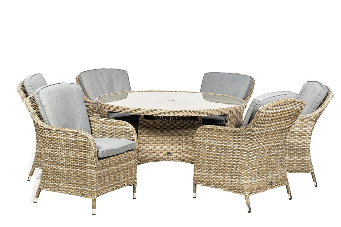 Rattan Wentworth Imperial 6 Seater Dining Set | AMIR | WEN140IMP-WS