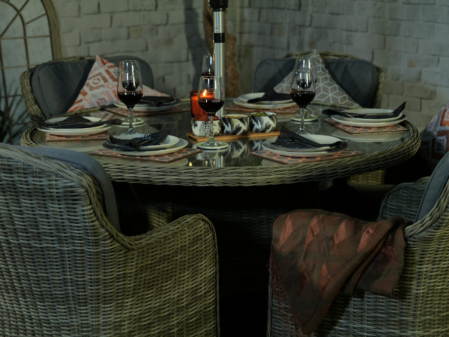 Rattan Wentworth Imperial 6 Seater Dining Set | AMIR | WEN140IMP-WS