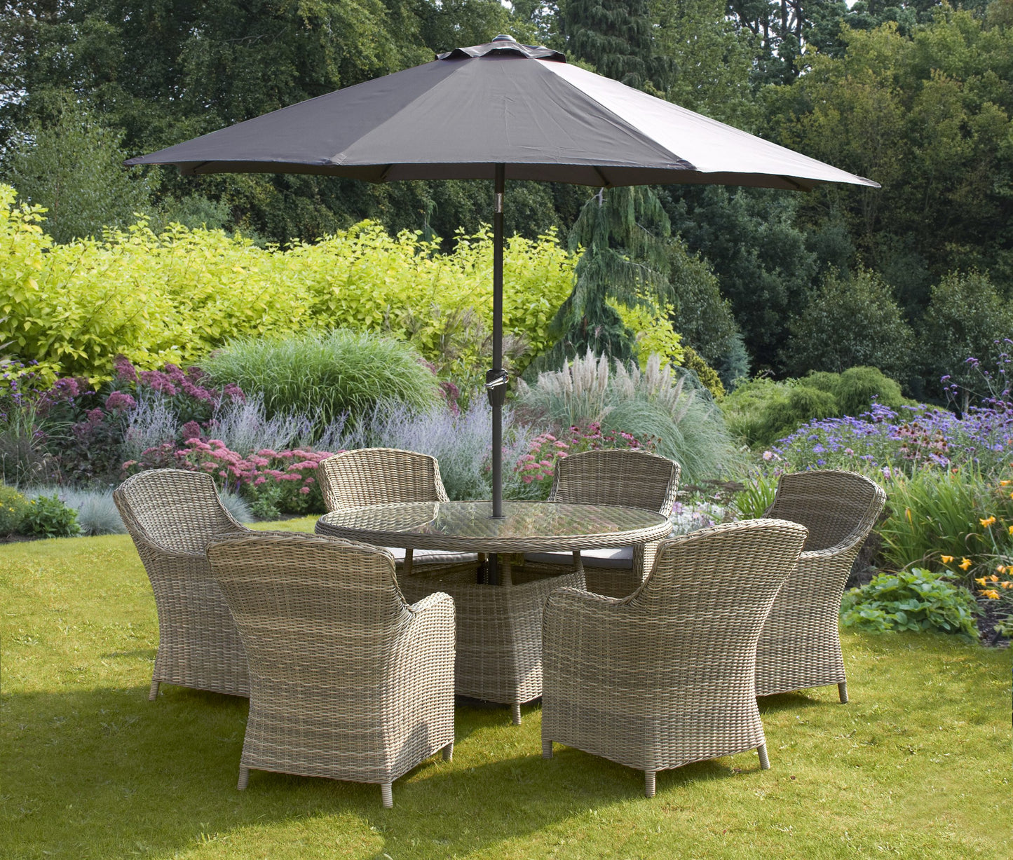 Rattan Wentworth Imperial 6 Seater Dining Set | AMIR | WEN140IMP-WS