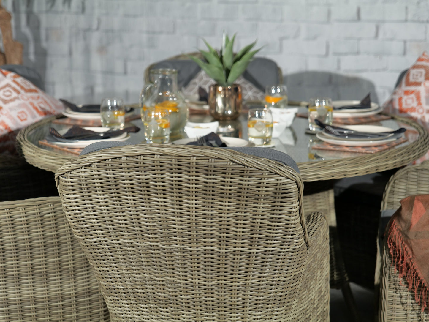 Rattan Wentworth Imperial 6 Seater Dining Set | AMIR | WEN140IMP-WS