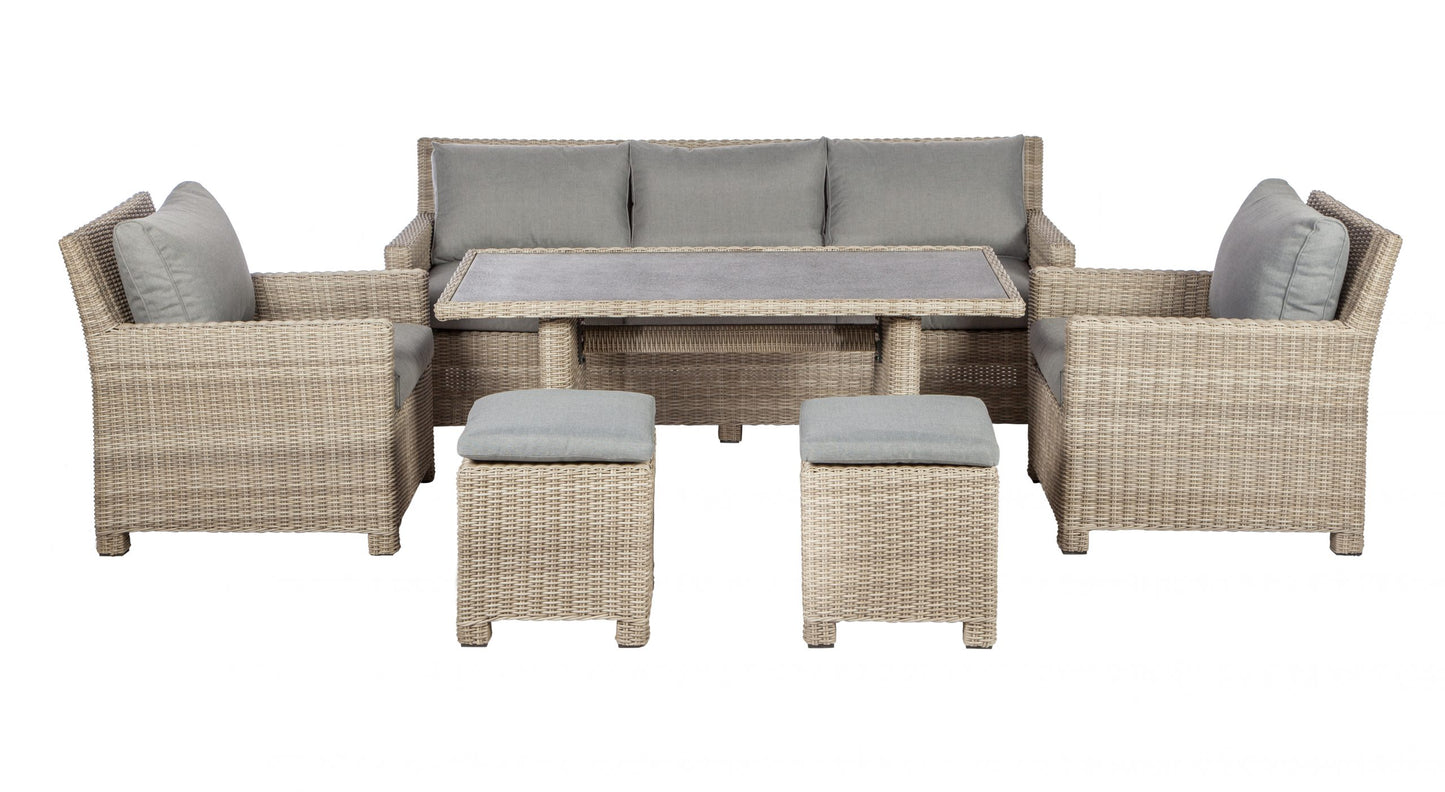 Rattan Wentworth Adjustable Sofa Dining Set | AMIR | WENADJSOF-WS