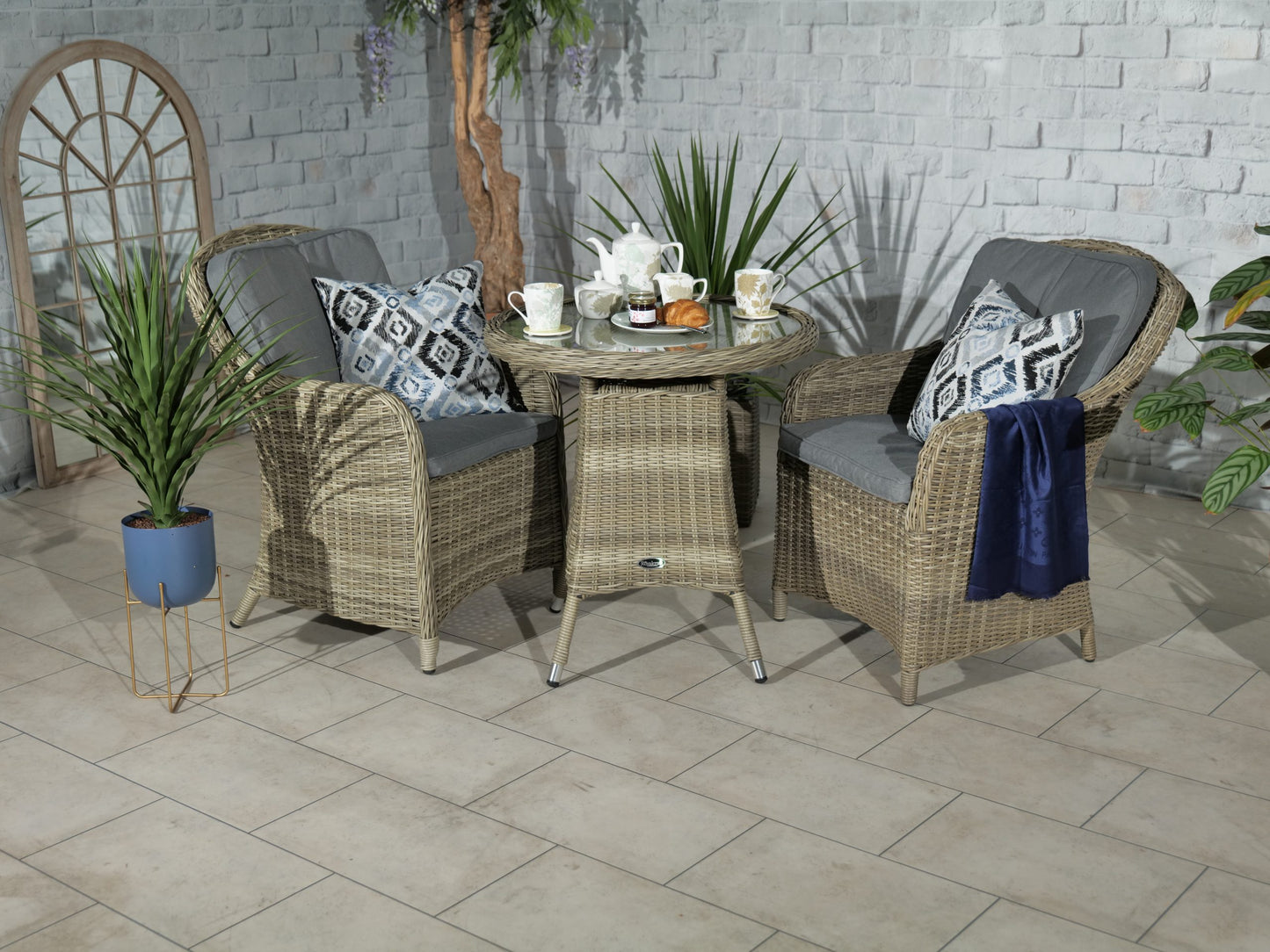Rattan Wentworth 2 Seater Imperial bistro set | AMIR | WEN70IMP-WS