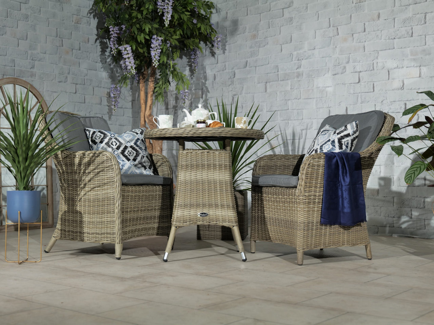 Rattan Wentworth 2 Seater Imperial bistro set | AMIR | WEN70IMP-WS
