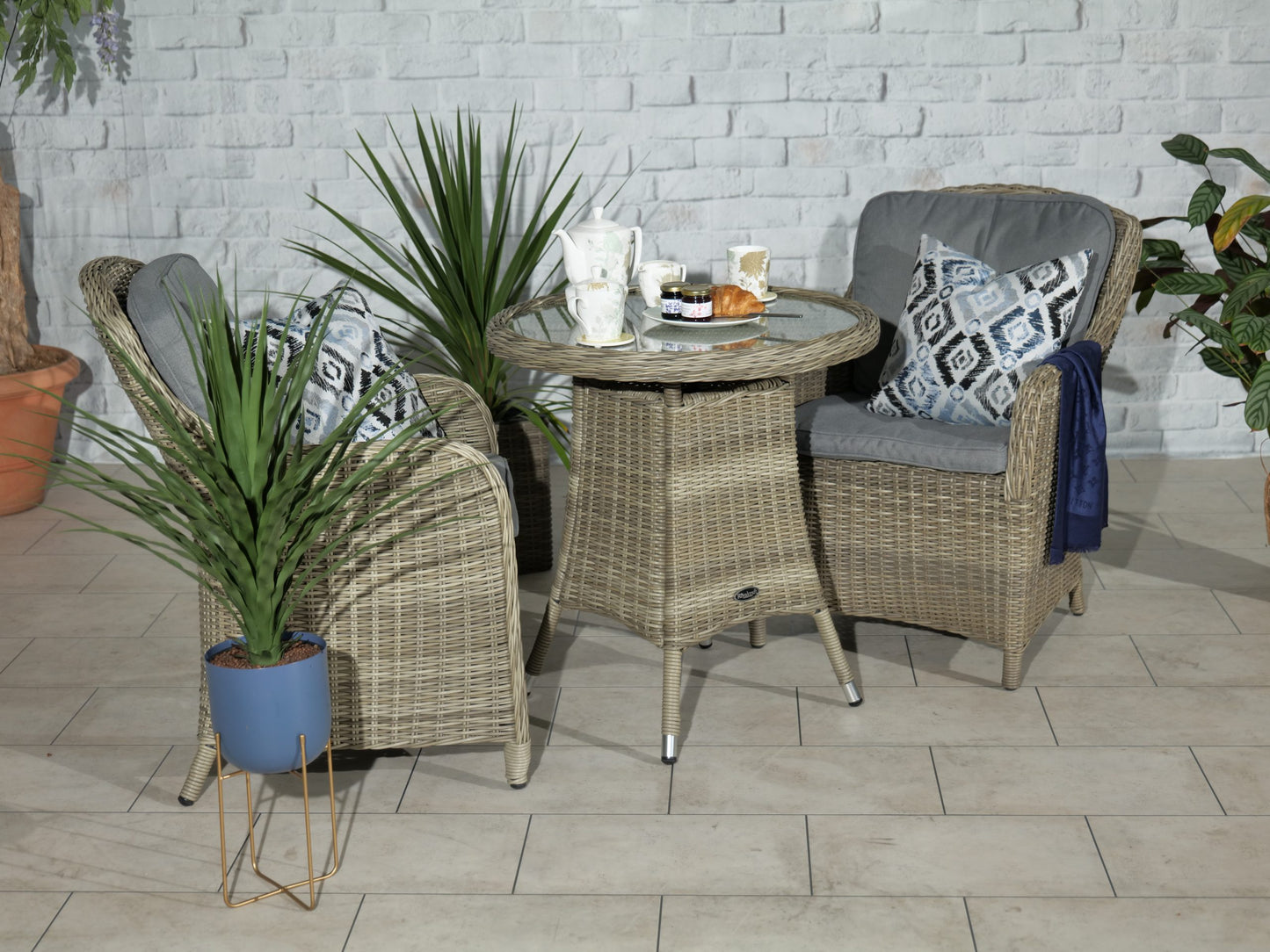 Rattan Wentworth 2 Seater Imperial bistro set | AMIR | WEN70IMP-WS