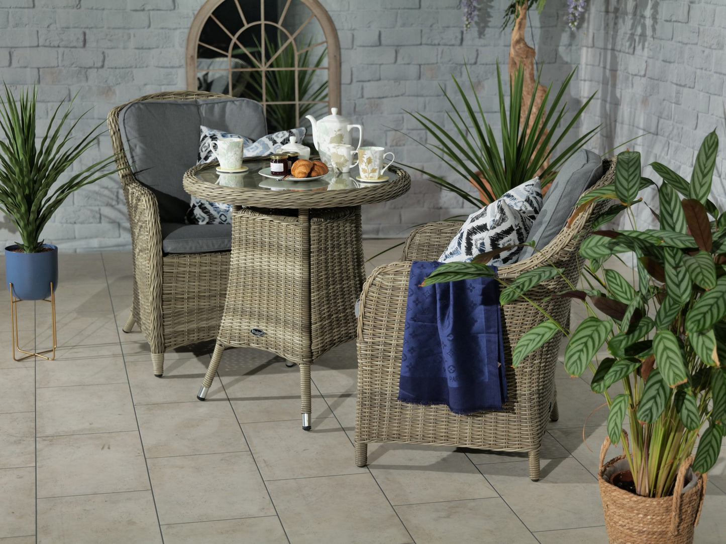 Rattan Wentworth 2 Seater Imperial bistro set | AMIR | WEN70IMP-WS