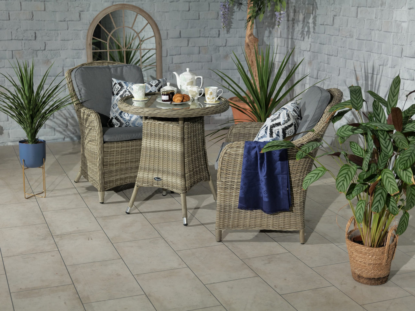 Rattan Wentworth 2 Seater Imperial bistro set | AMIR | WEN70IMP-WS