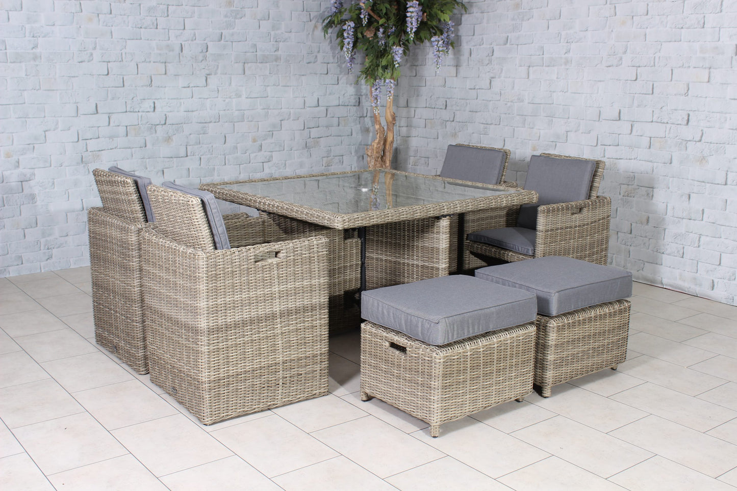 Rattan Wentworth 8 Seater Cube Set | AMIR | WEN8CUB-WS