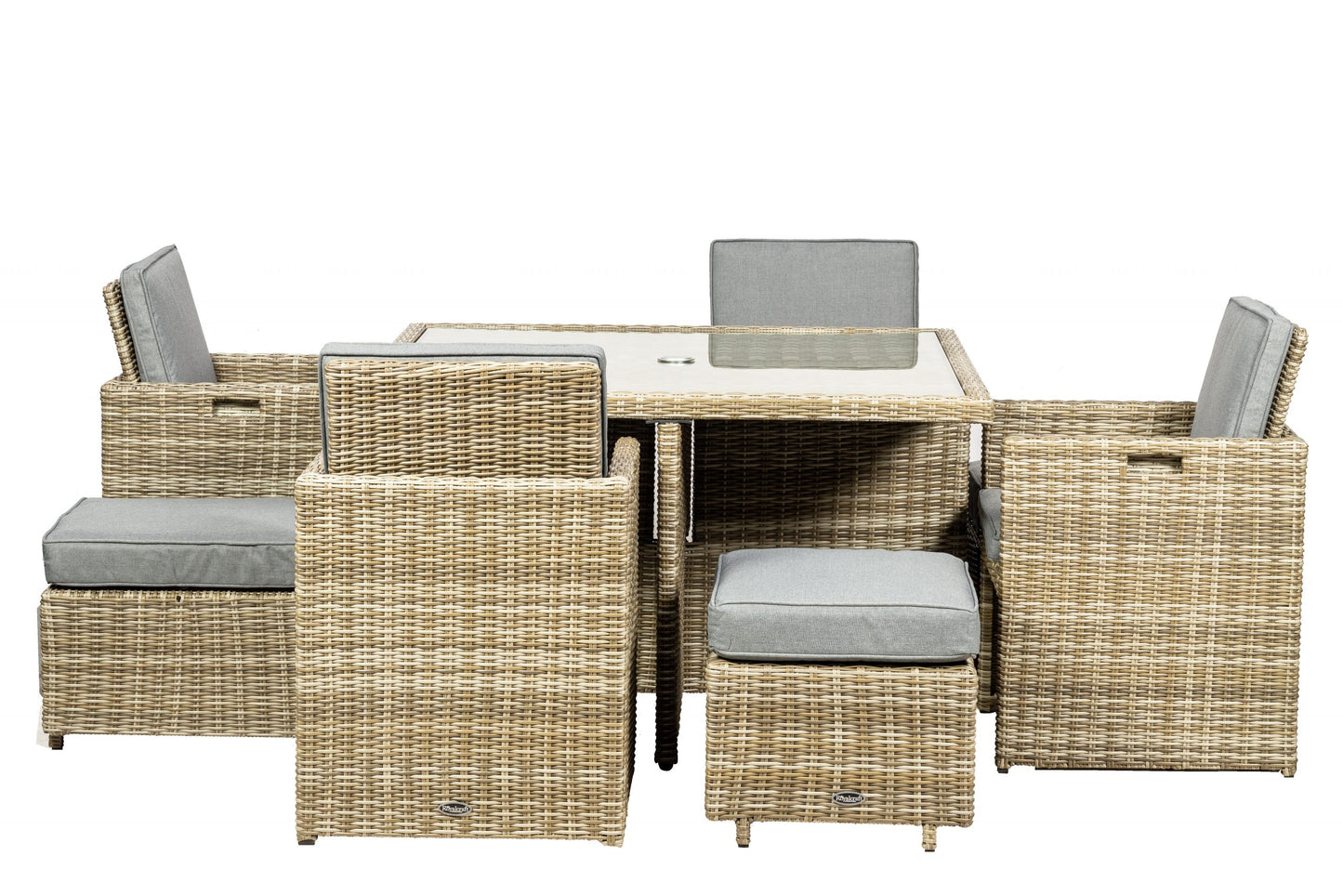 Rattan Wentworth 8 Seater Cube Set | AMIR | WEN8CUB-WS