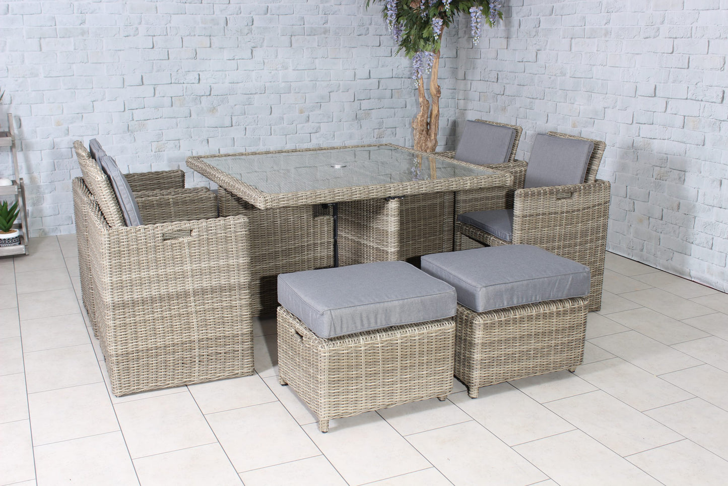 Rattan Wentworth 8 Seater Cube Set | AMIR | WEN8CUB-WS