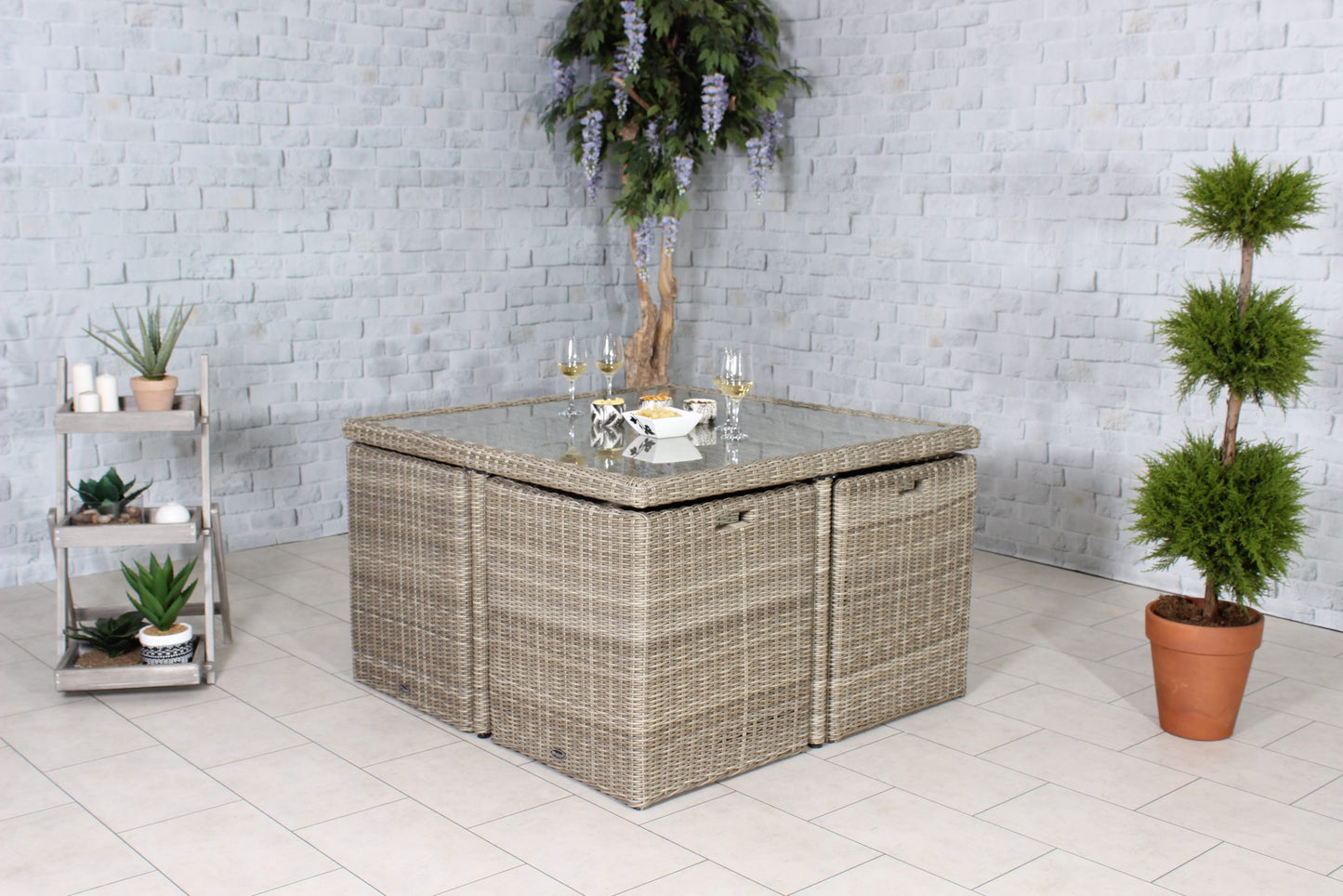 Rattan Wentworth 8 Seater Cube Set | AMIR | WEN8CUB-WS
