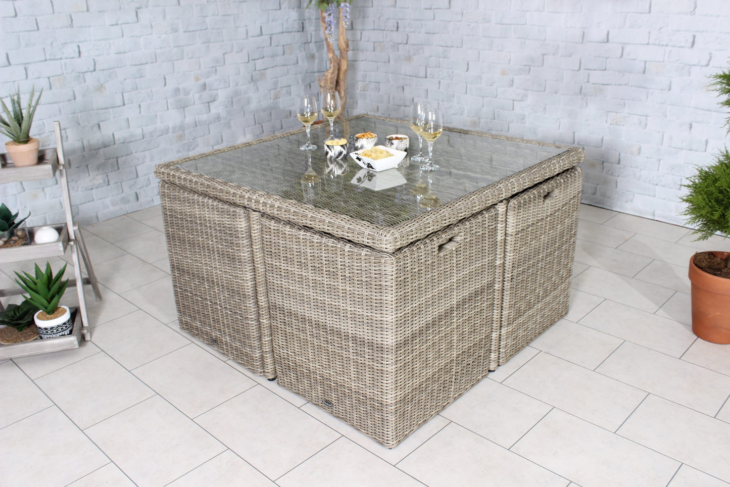 Rattan Wentworth 8 Seater Cube Set | AMIR | WEN8CUB-WS