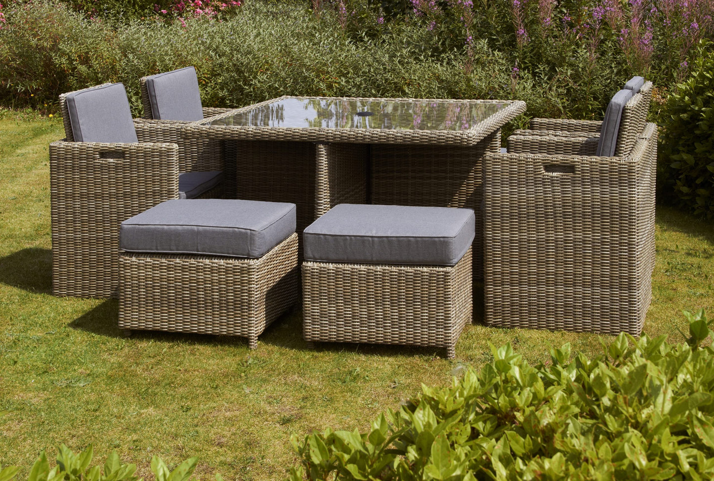 Rattan Wentworth 8 Seater Cube Set | AMIR | WEN8CUB-WS