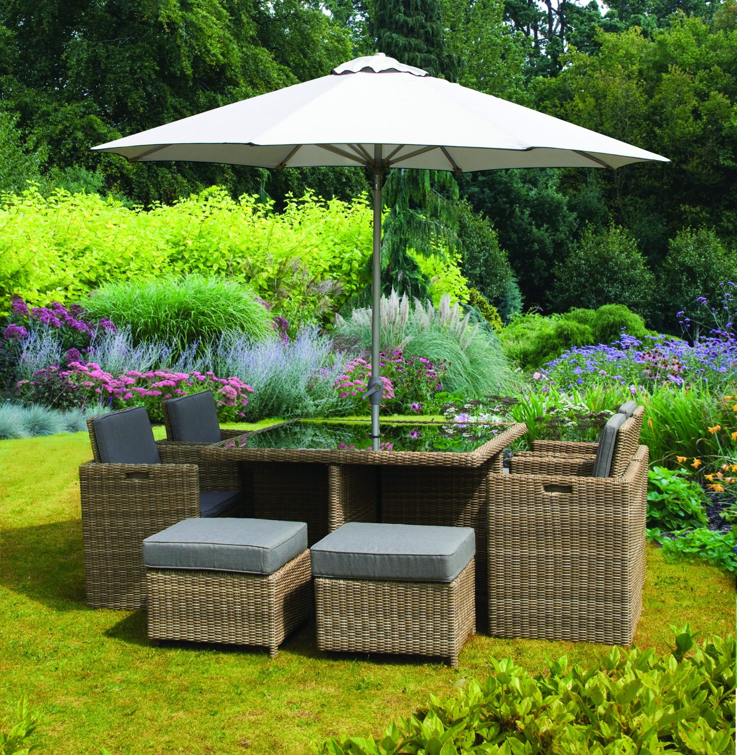 Rattan Wentworth 8 Seater Cube Set | AMIR | WEN8CUB-WS