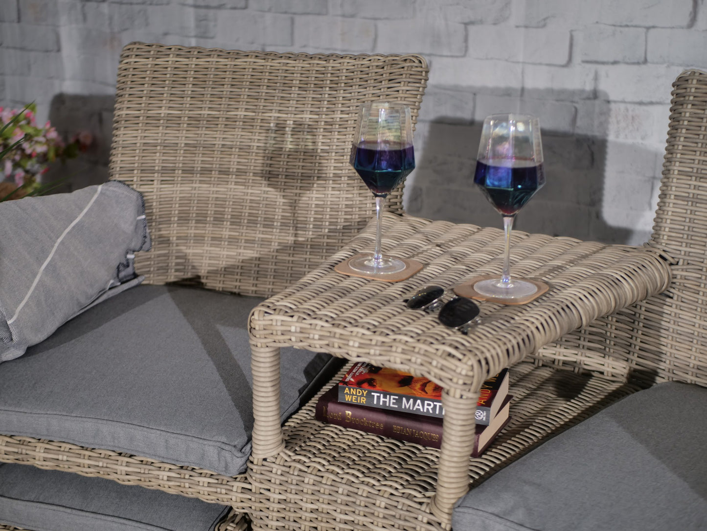 Rattan Wentworth Fixed Companion Set | AMIR | WENFIXCOMP-WS