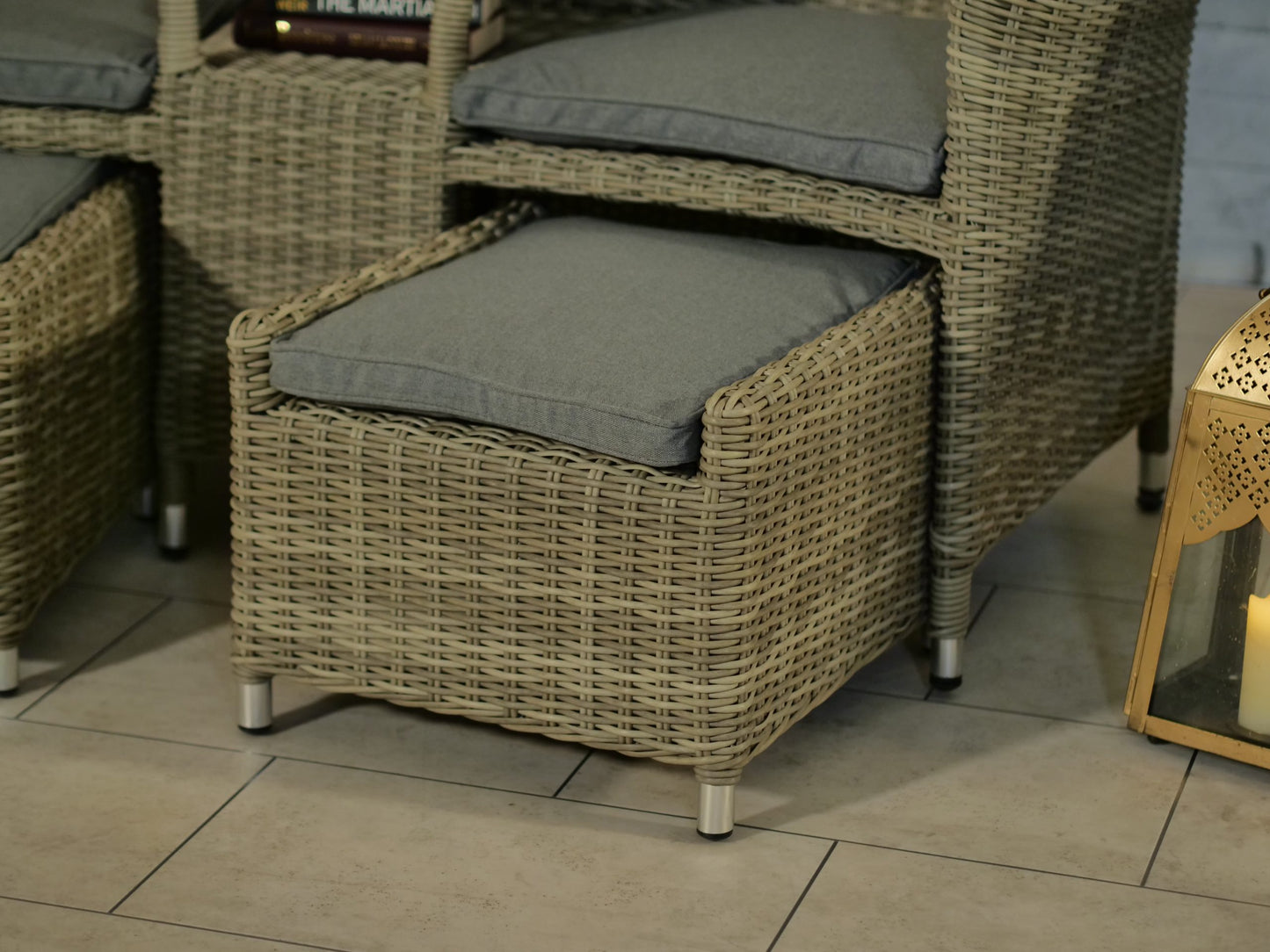 Rattan Wentworth Fixed Companion Set | AMIR | WENFIXCOMP-WS