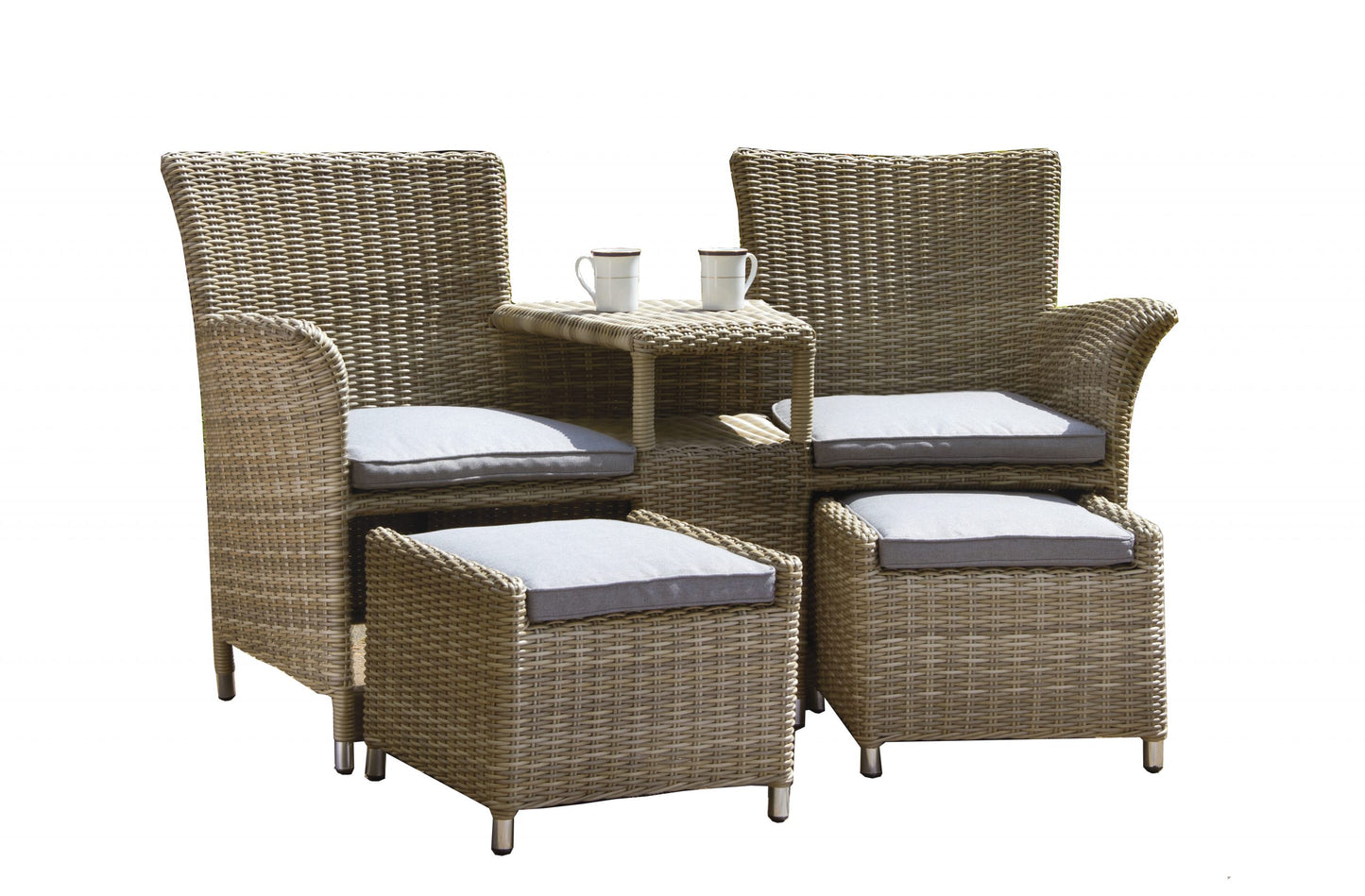 Rattan Wentworth Fixed Companion Set | AMIR | WENFIXCOMP-WS