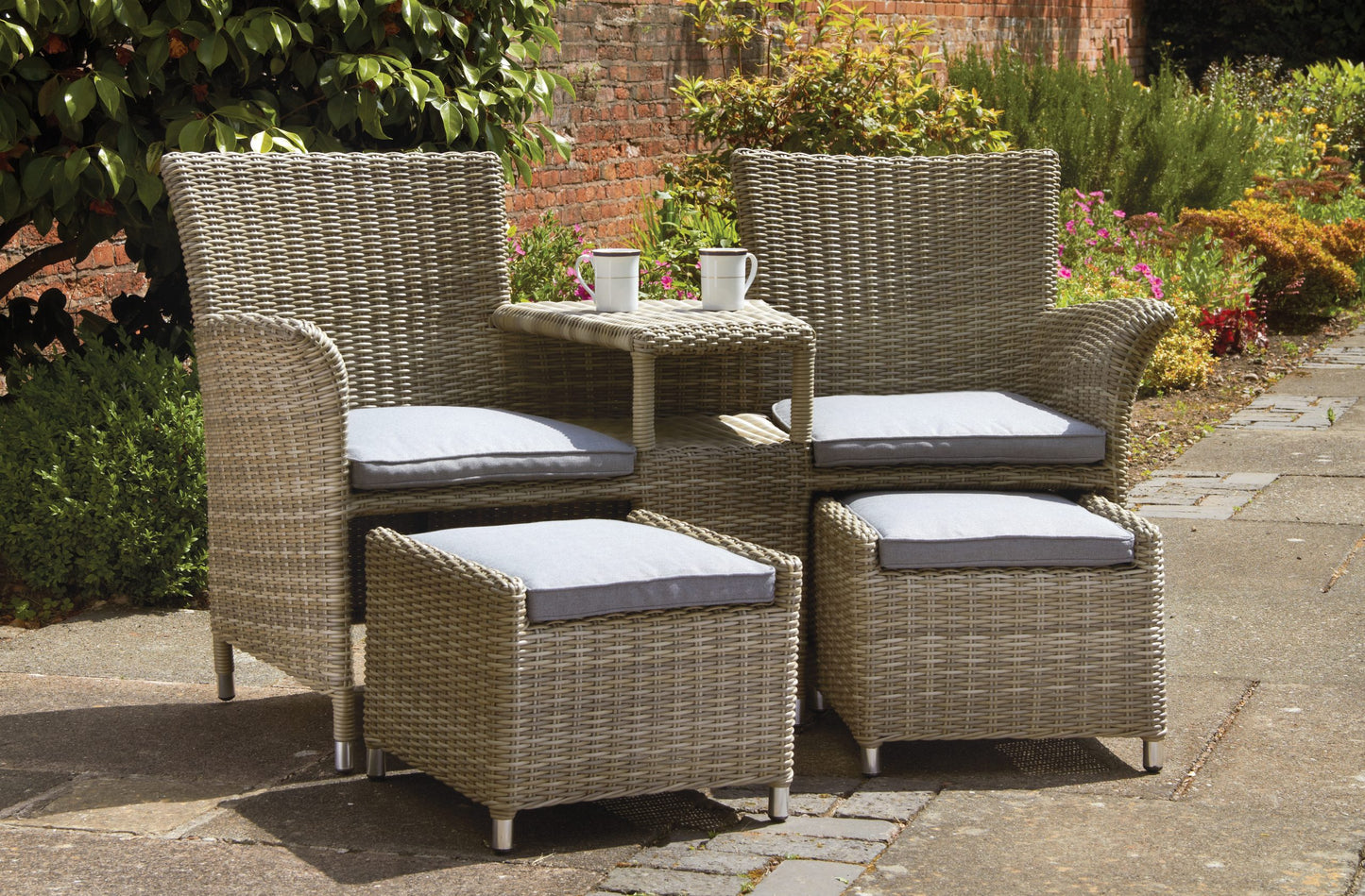 Rattan Wentworth Fixed Companion Set | AMIR | WENFIXCOMP-WS