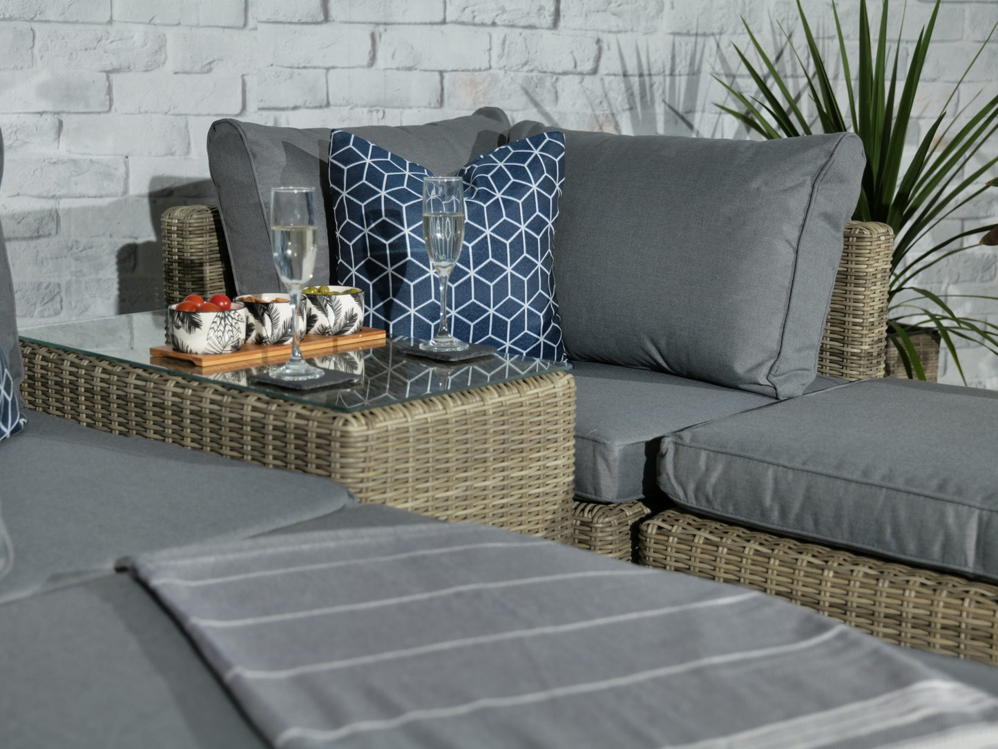 Rattan Wentworth 4 Seater Multi Setting Relaxer Set | AMIR | WENSUNLOU-WS