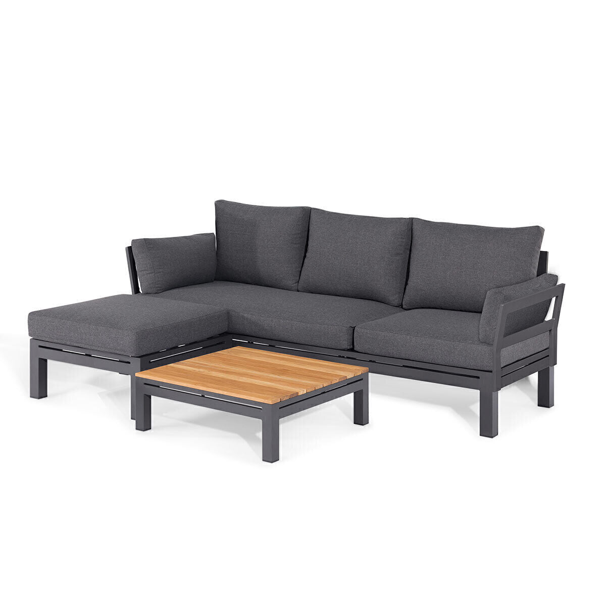 Homeflair - Oslo Chaise Aluminium Sofa Set