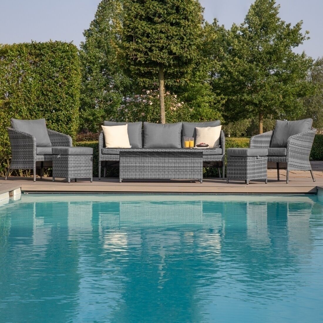 Homeflair - Santorini Sofa Rattan Dining Set