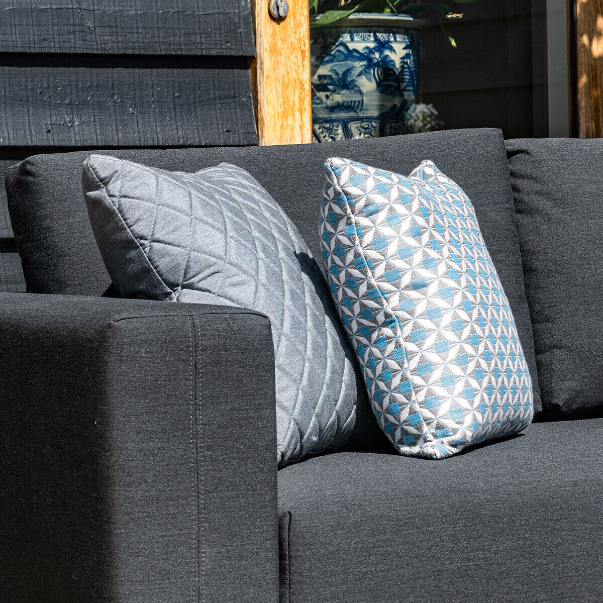 Homeflair -Pair of Outdoor Sunbrella Fabric Scatter Cushion