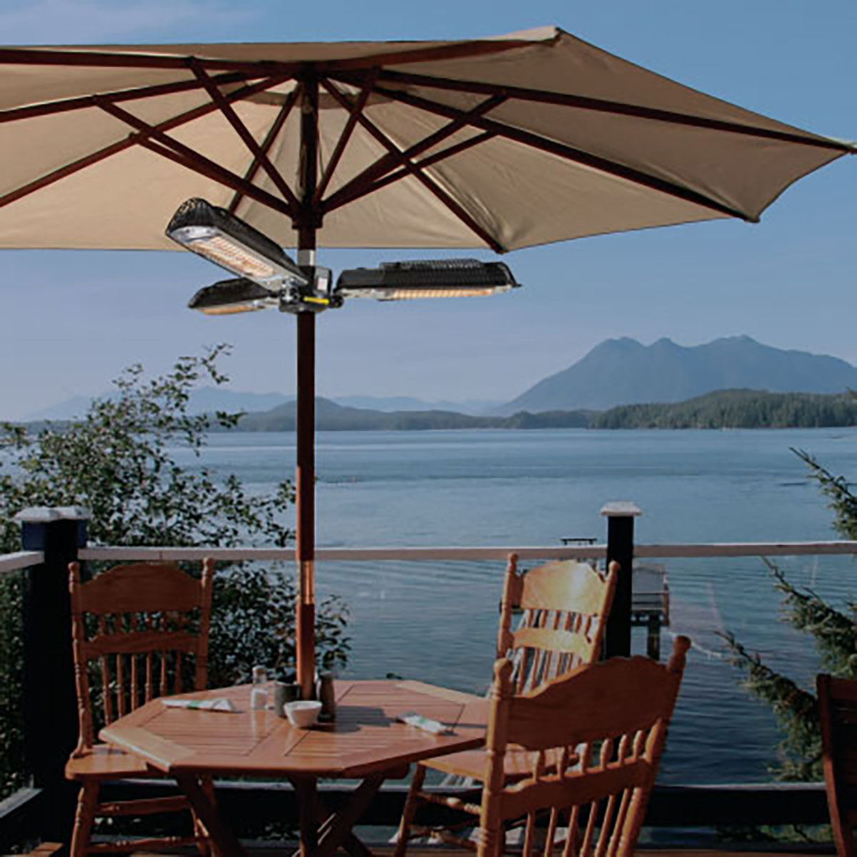 Homeflair -2000W Vulcan Parasol Tri Electric Patio Heater