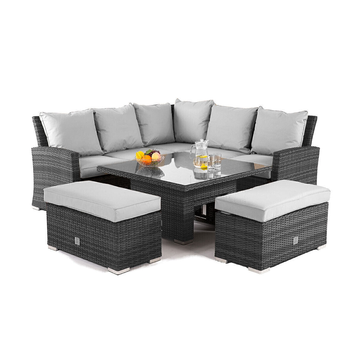 Homeflair - Richmond Rattan Corner Bench Set