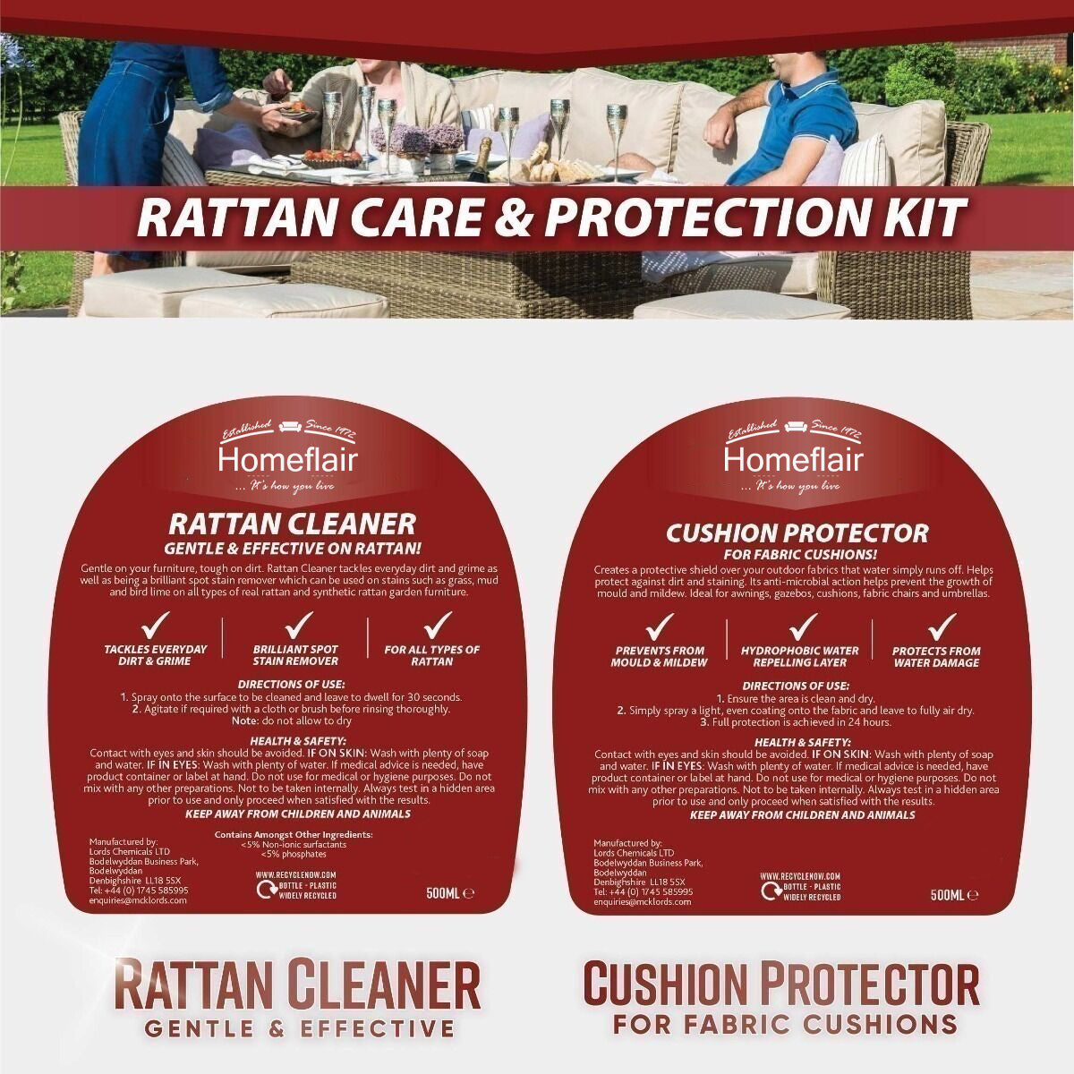 Homeflair -Rattan Garden Furniture Cleaning & Protector Kit