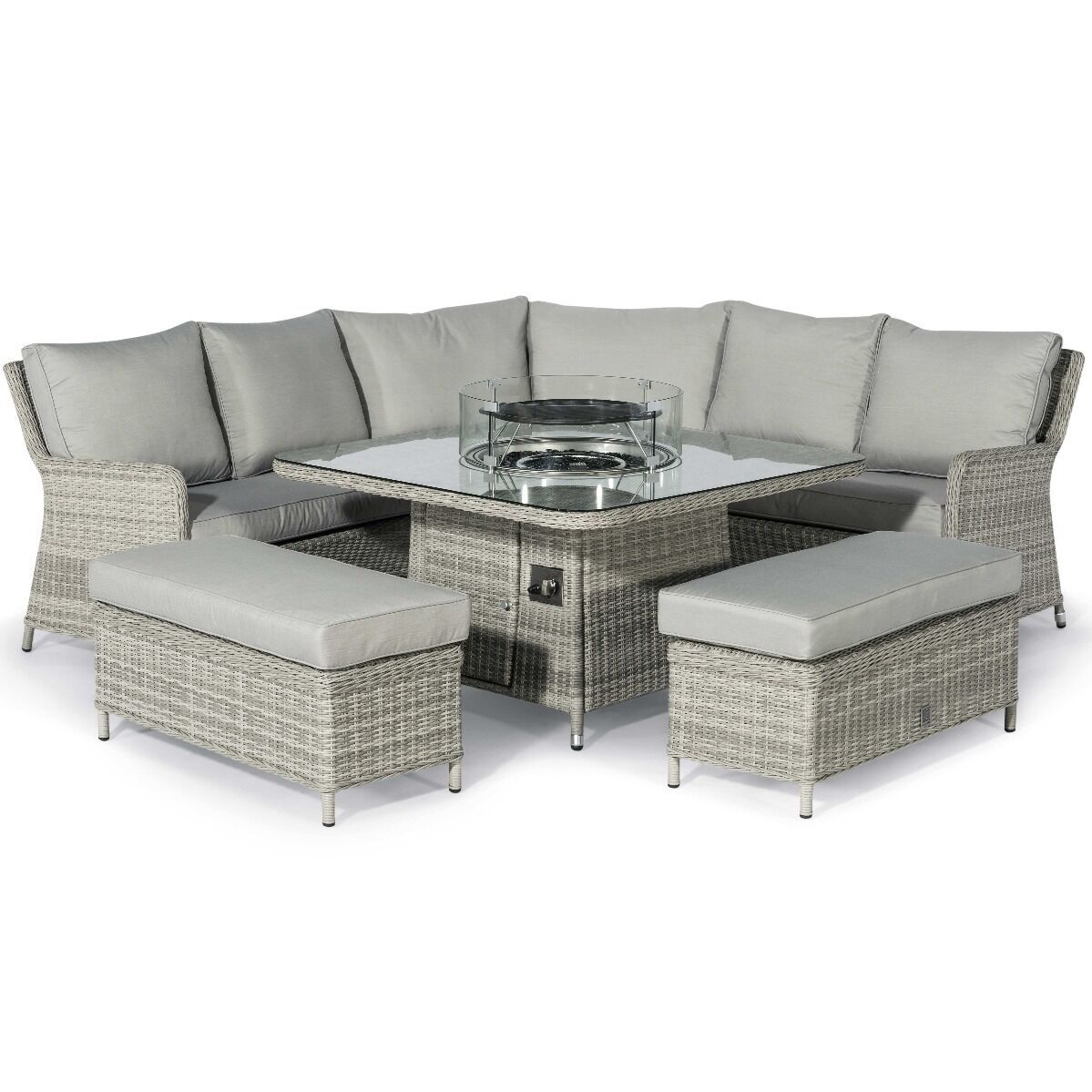 Homeflair - Oxford Royal Rattan Corner Dining Sofa Set