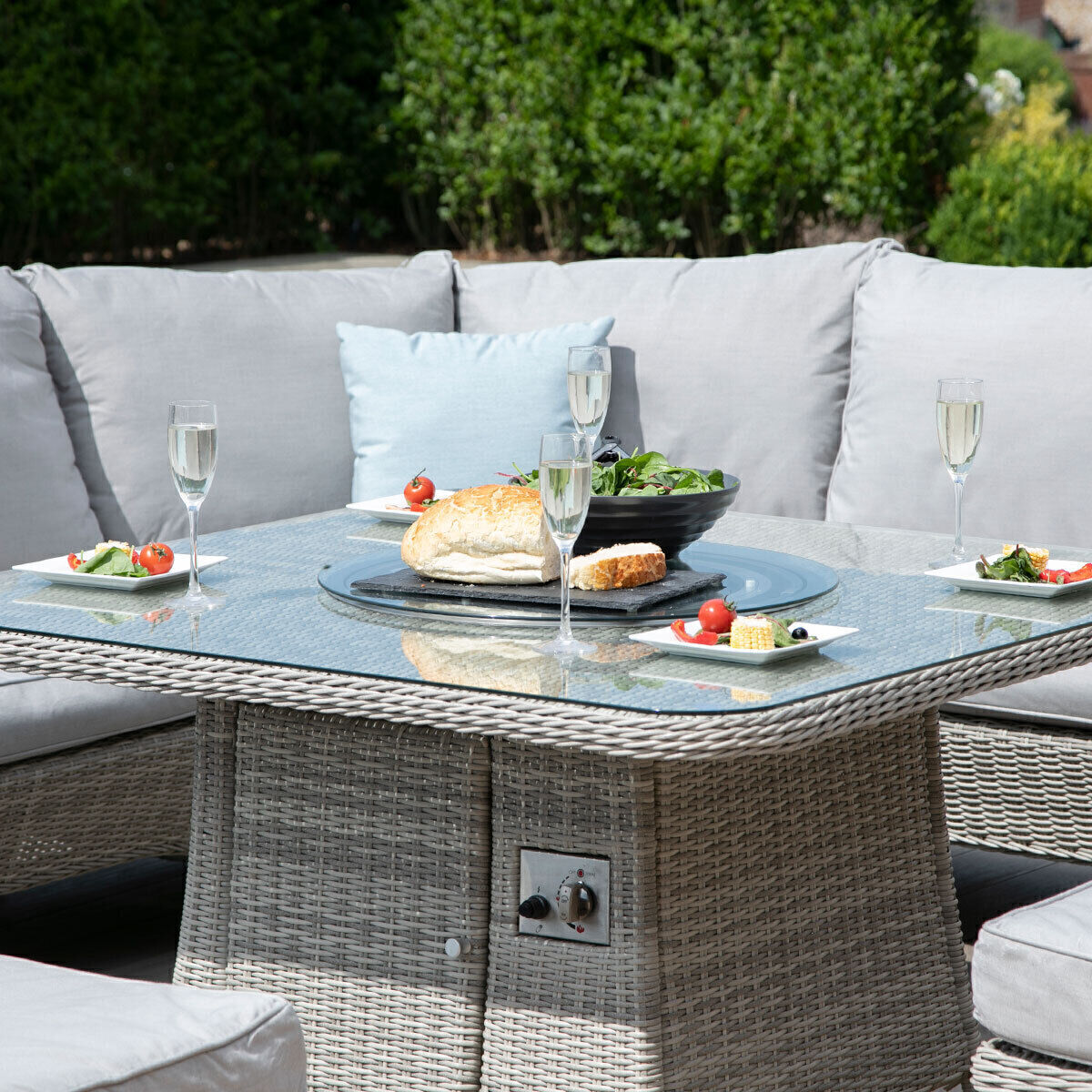 Homeflair - Oxford Royal Rattan Corner Dining Sofa Set