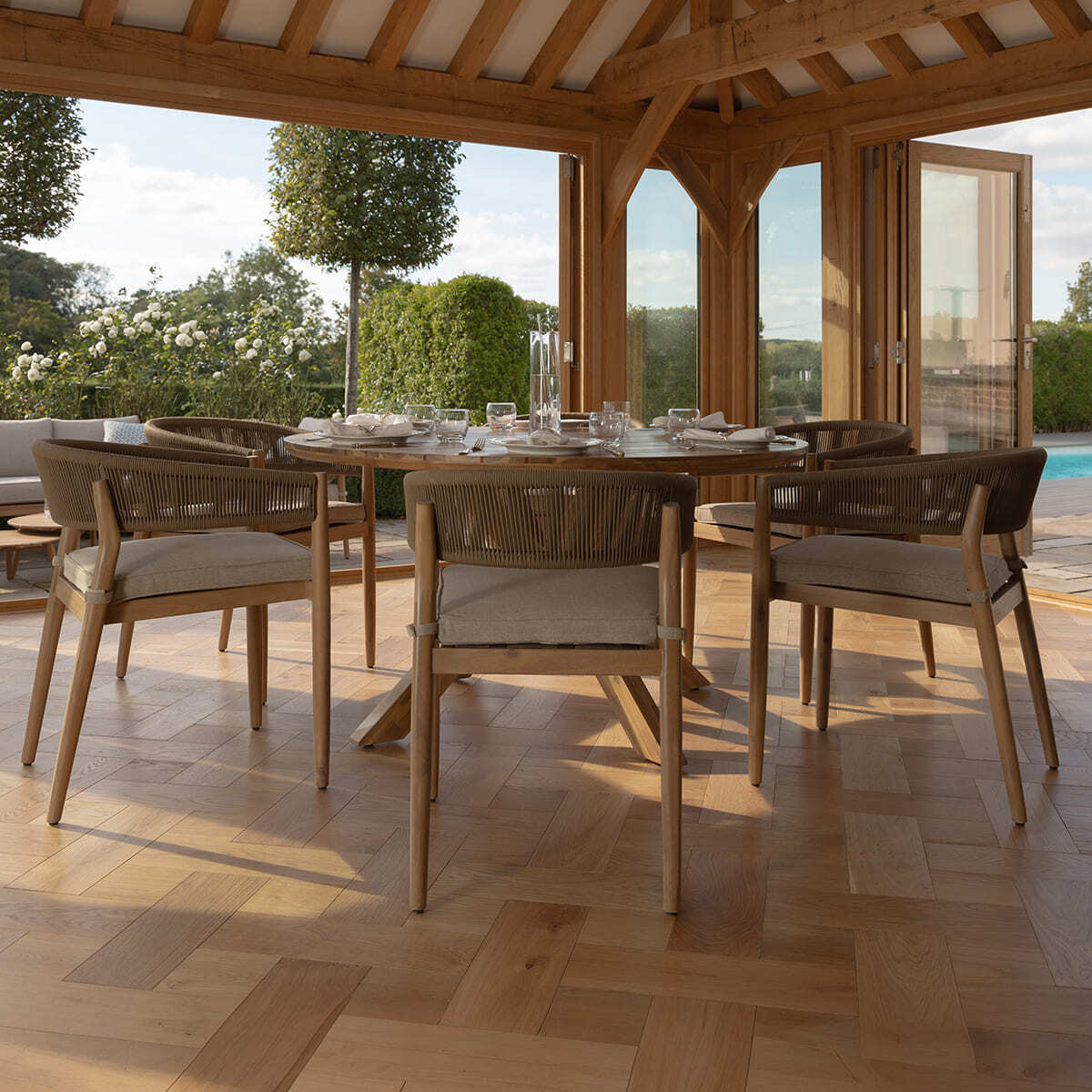 Homeflair - Porto Rope Weave Dining Set