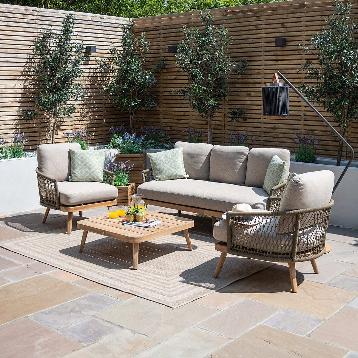 Homeflair - Bali Rope Weave 3 Seat Sofa Set