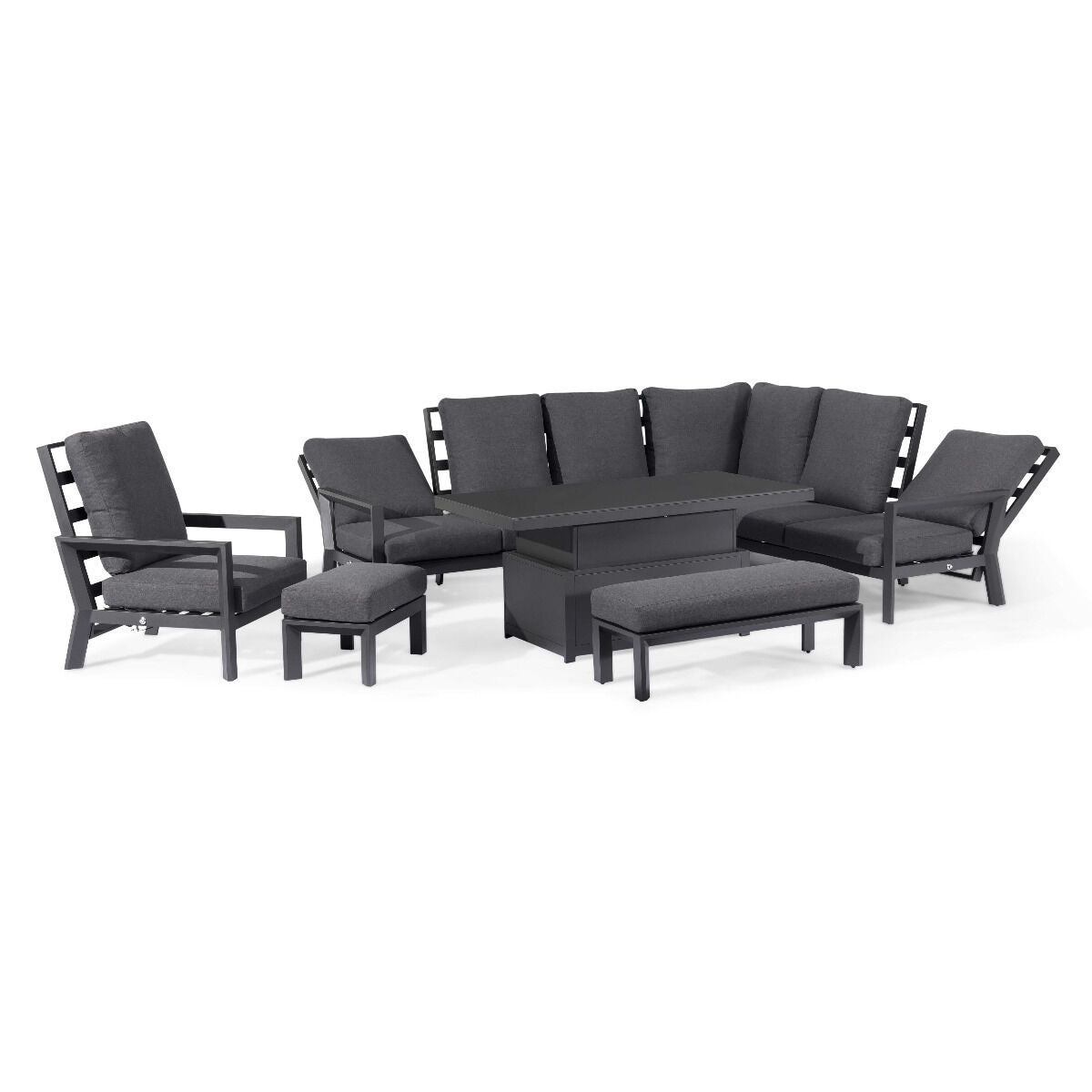 Homeflair - Manhattan Reclining Aluminium Corner Dining Set