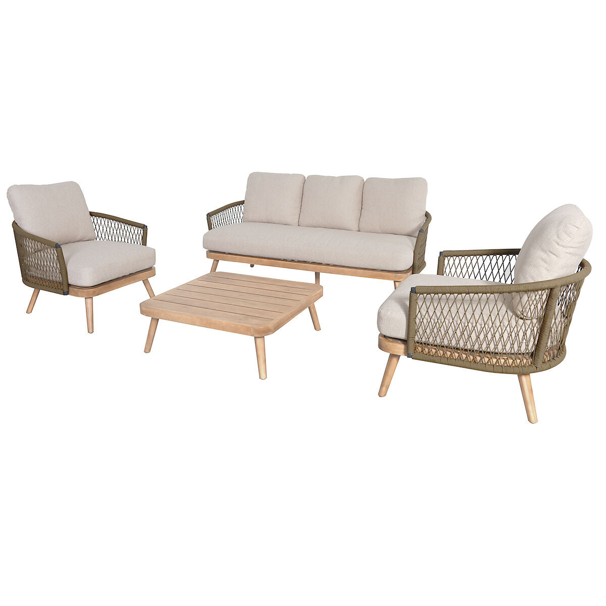 Homeflair - Bali Rope Weave 3 Seat Sofa Set