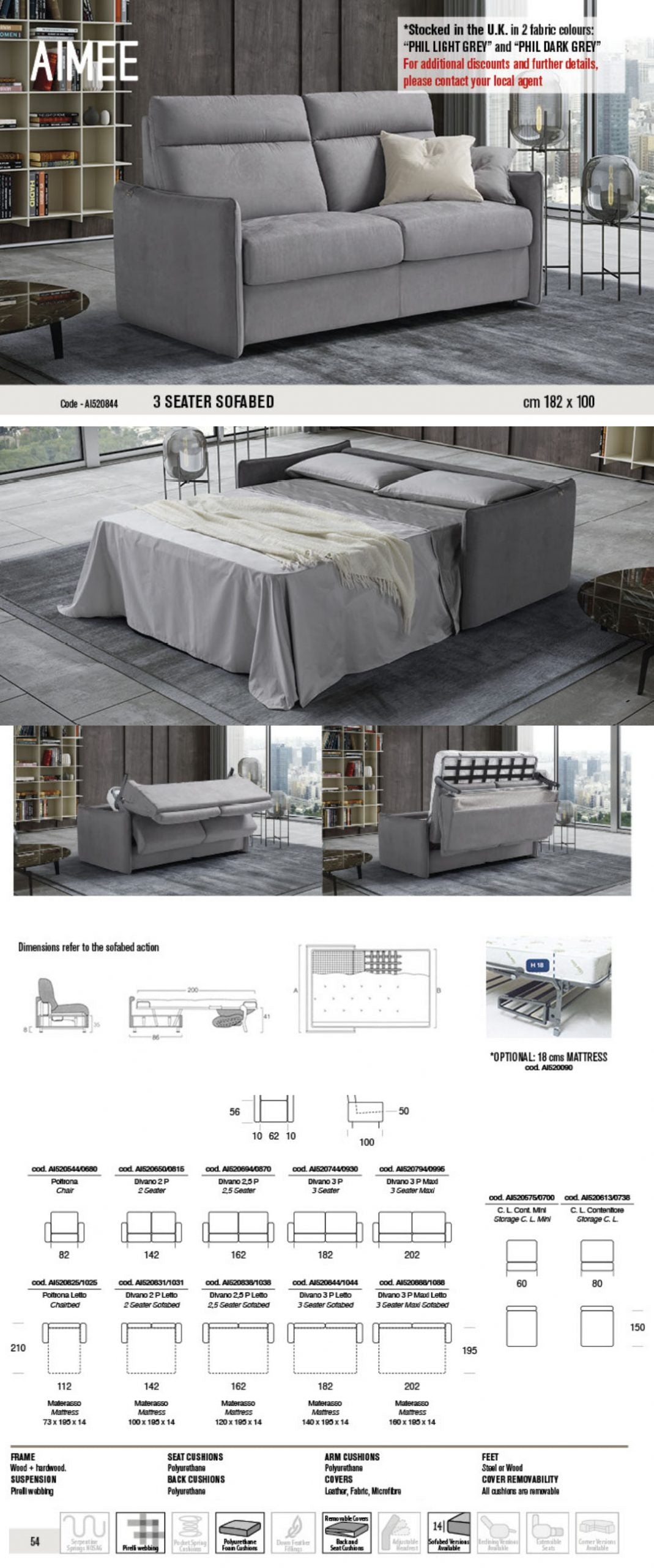 Aimee Leather Sofa Collection | Newtrend Concepts Italia