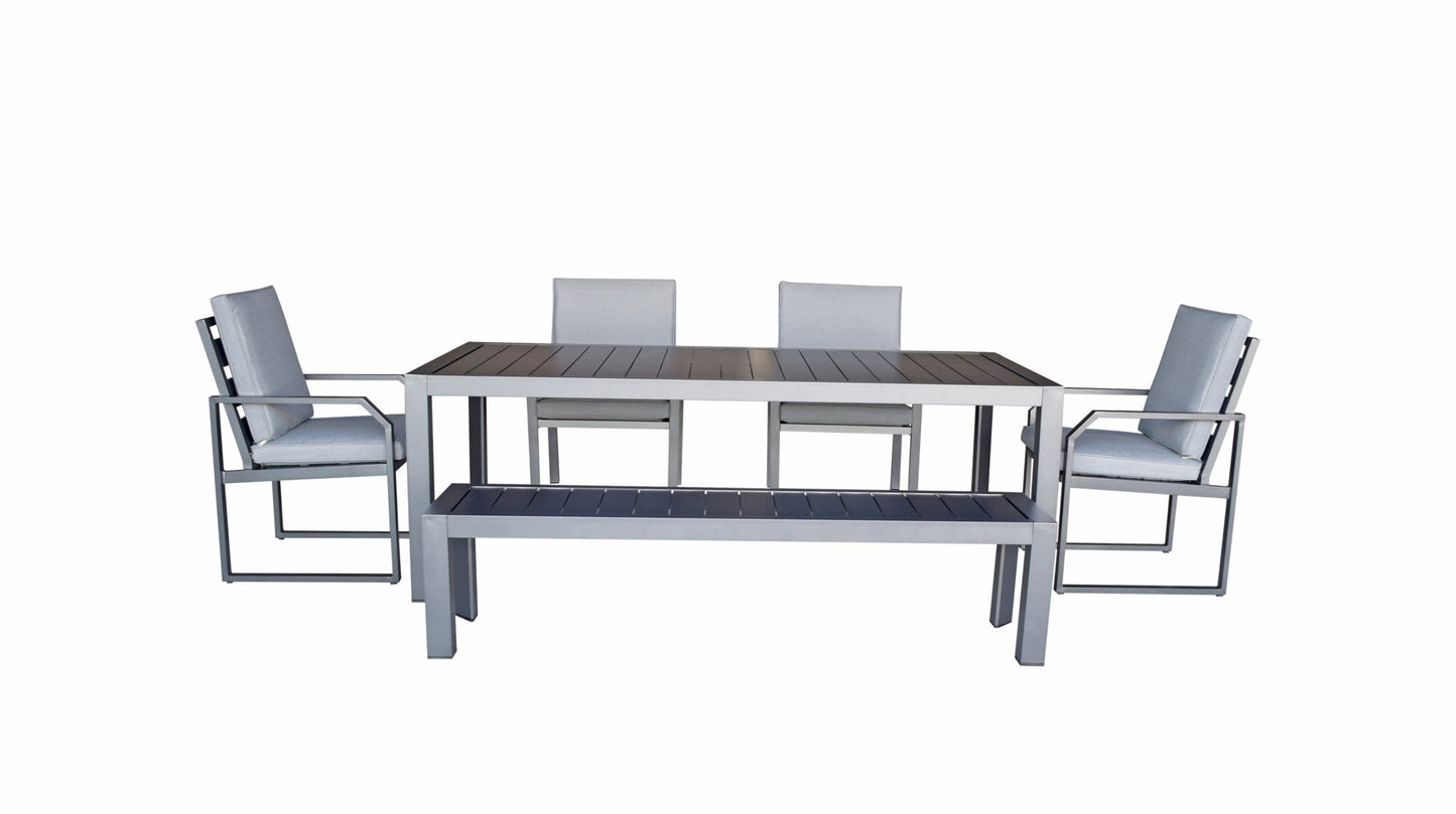 Rattan Dining Set with Bench & 4 Chairs | Alarna | Alar0356